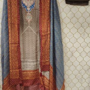 pure printed crepe suit with zari work (4 colours)