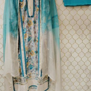 pure printed cotton suit with chicken curry work