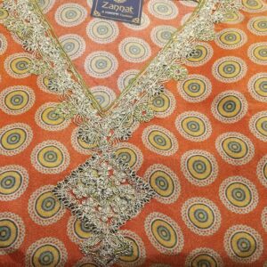 pure tissue silk with polka dots and neckline highlighted by zari work (2 colors)