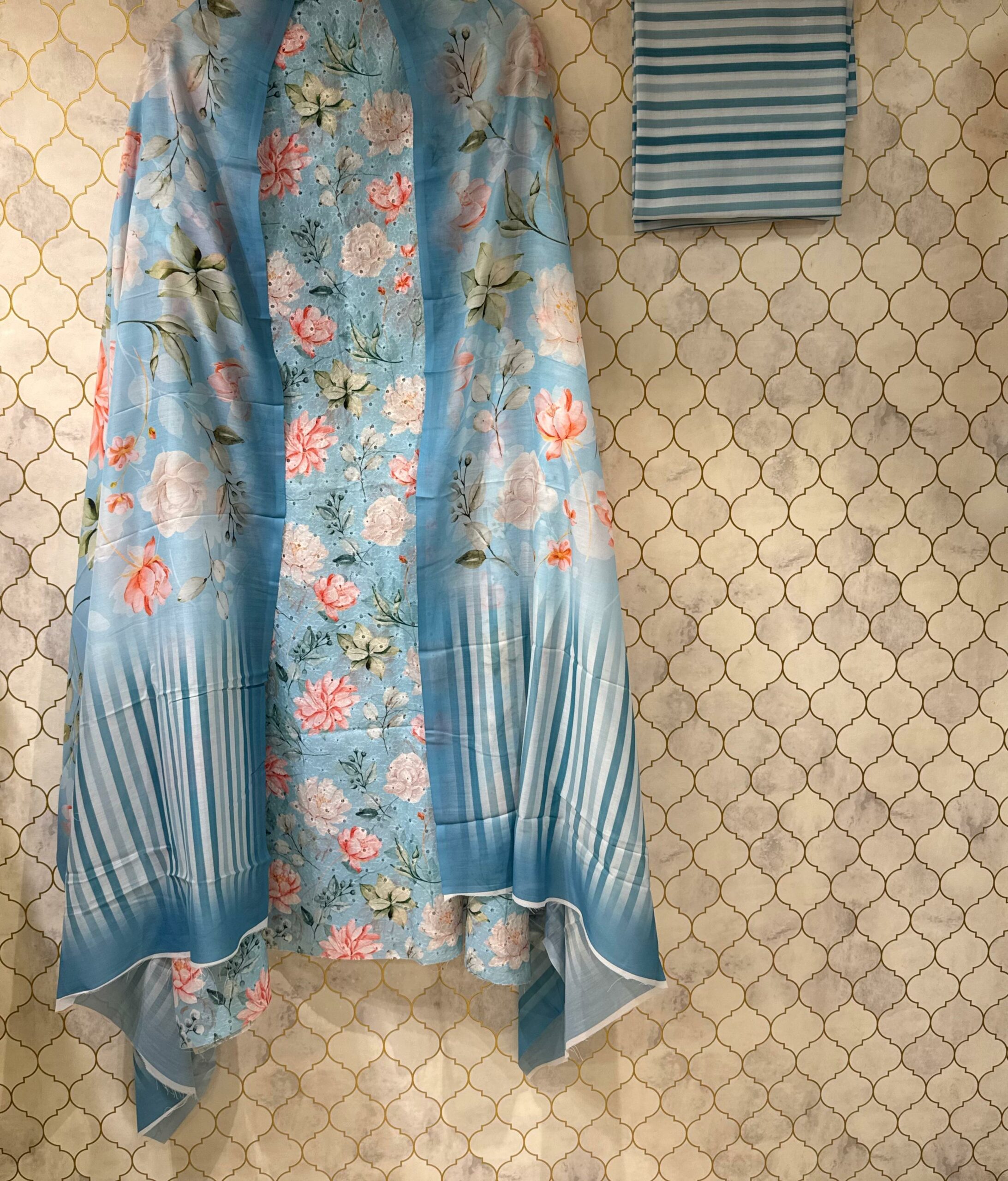 pure printed cotton suit with chickenkari work pure printed cotton suit with chickenkari work