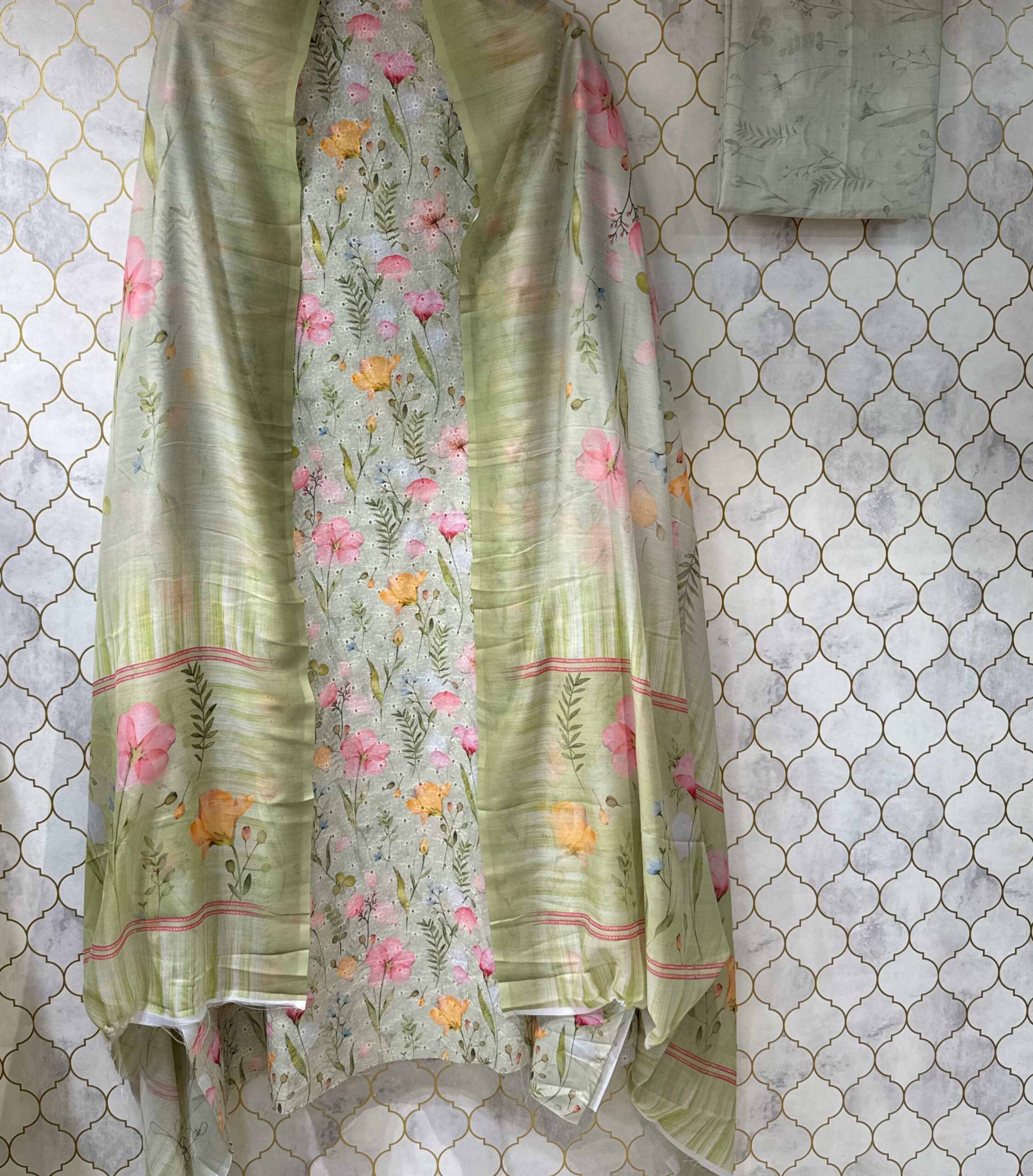 pure printed cotton suit with chickenkari work pure printed cotton suit with chickenkari work