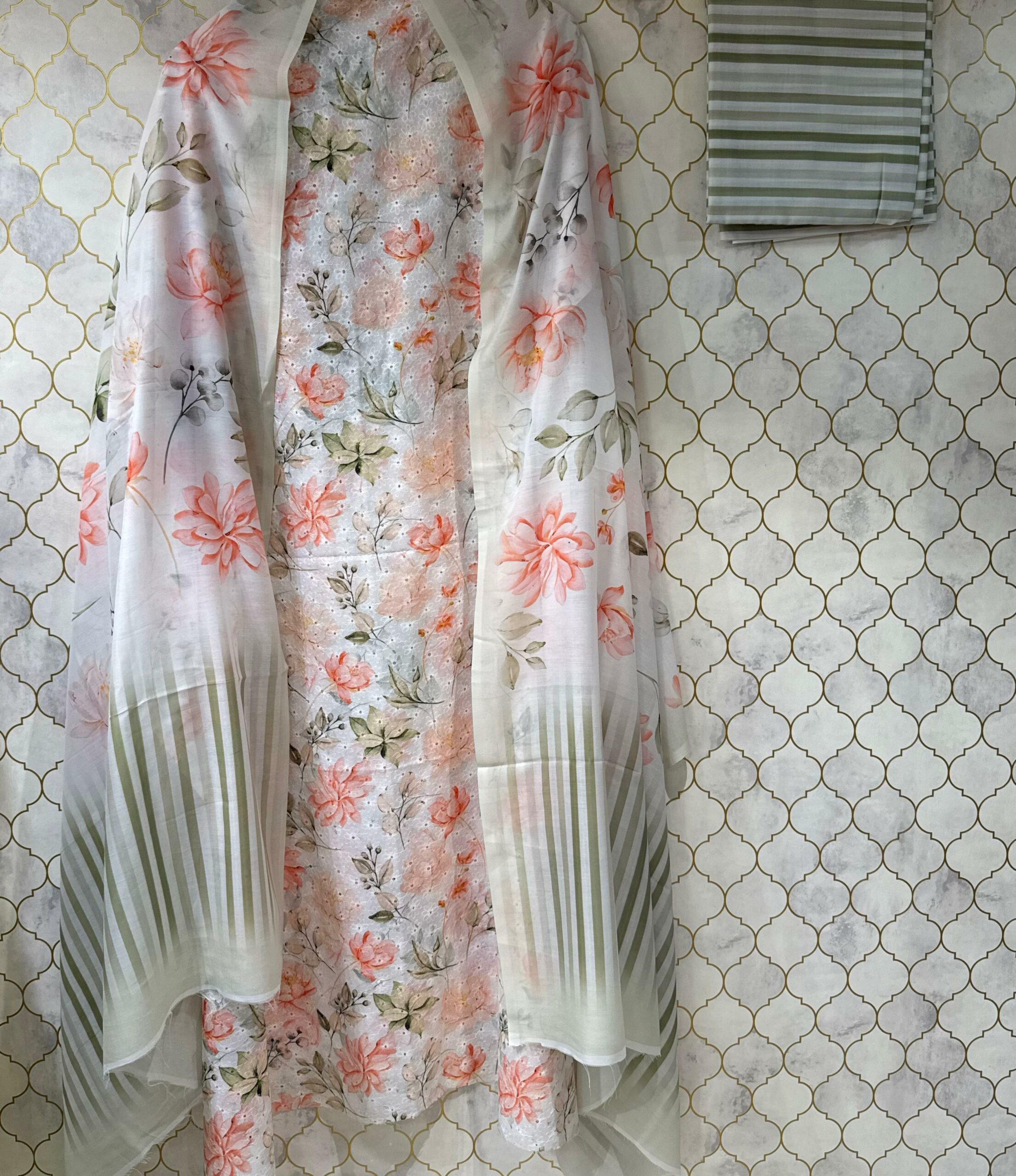 pure printed cotton suit with chickenkari work pure printed cotton suit with chickenkari work