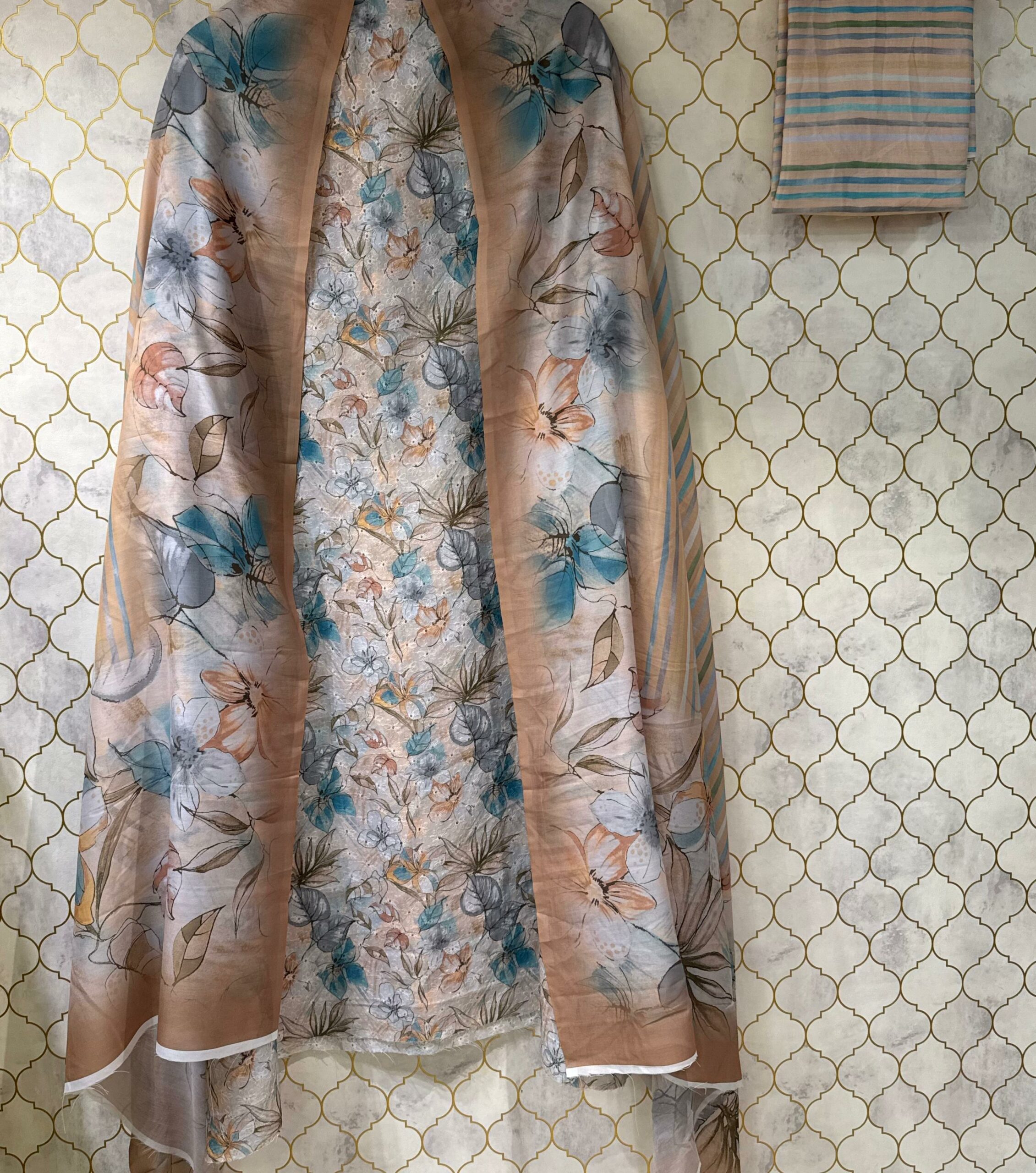 pure printed cotton suit with chickenkari work pure printed cotton suit with chickenkari work