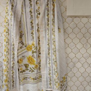 pure crush flower printed cotton with cut dana detailing