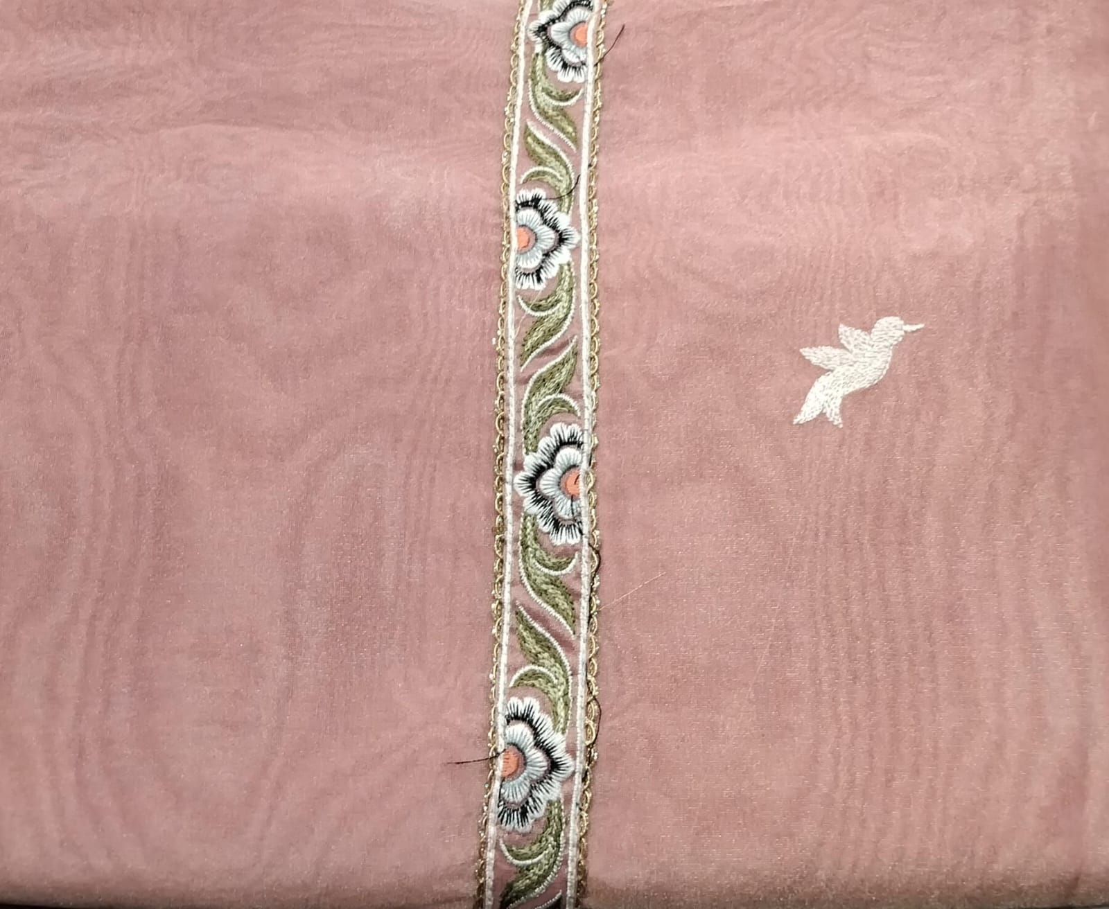 pure tissue silk suit with thread bird work buties pure tissue silk suit with thread bird work buties