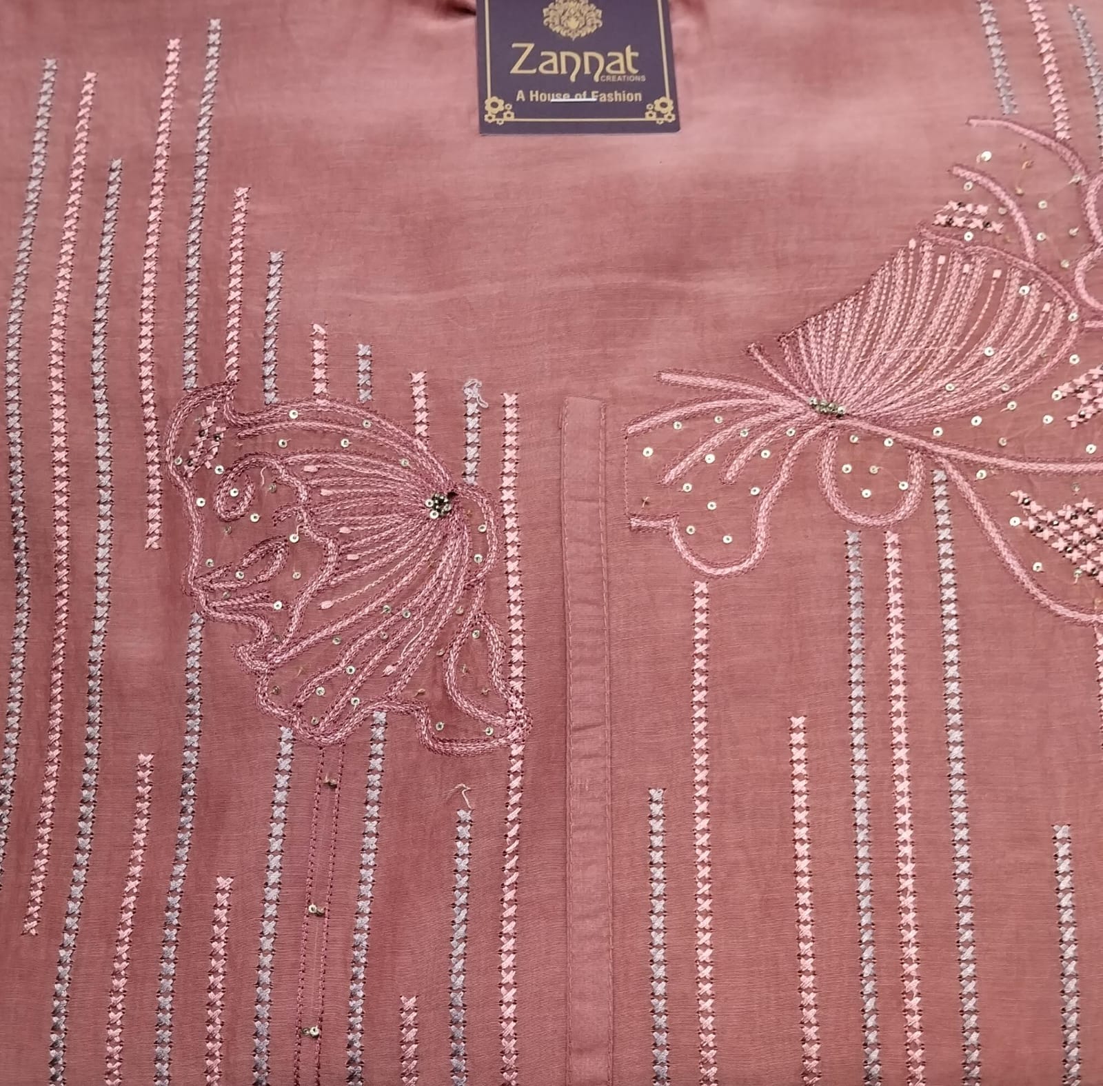 pure cotton muslin suit with highlighted by thread work pure cotton muslin suit with highlighted by thread work