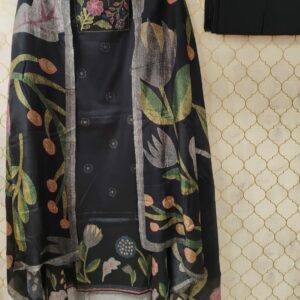 pure printed glace cotton suit
