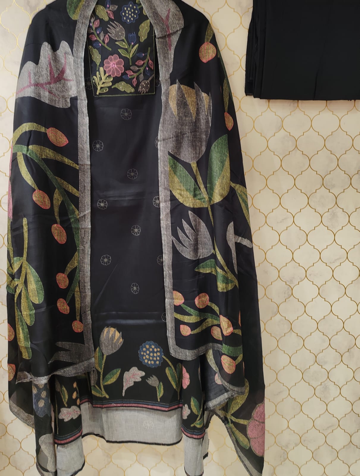 pure printed glace cotton suit pure printed glace cotton suit