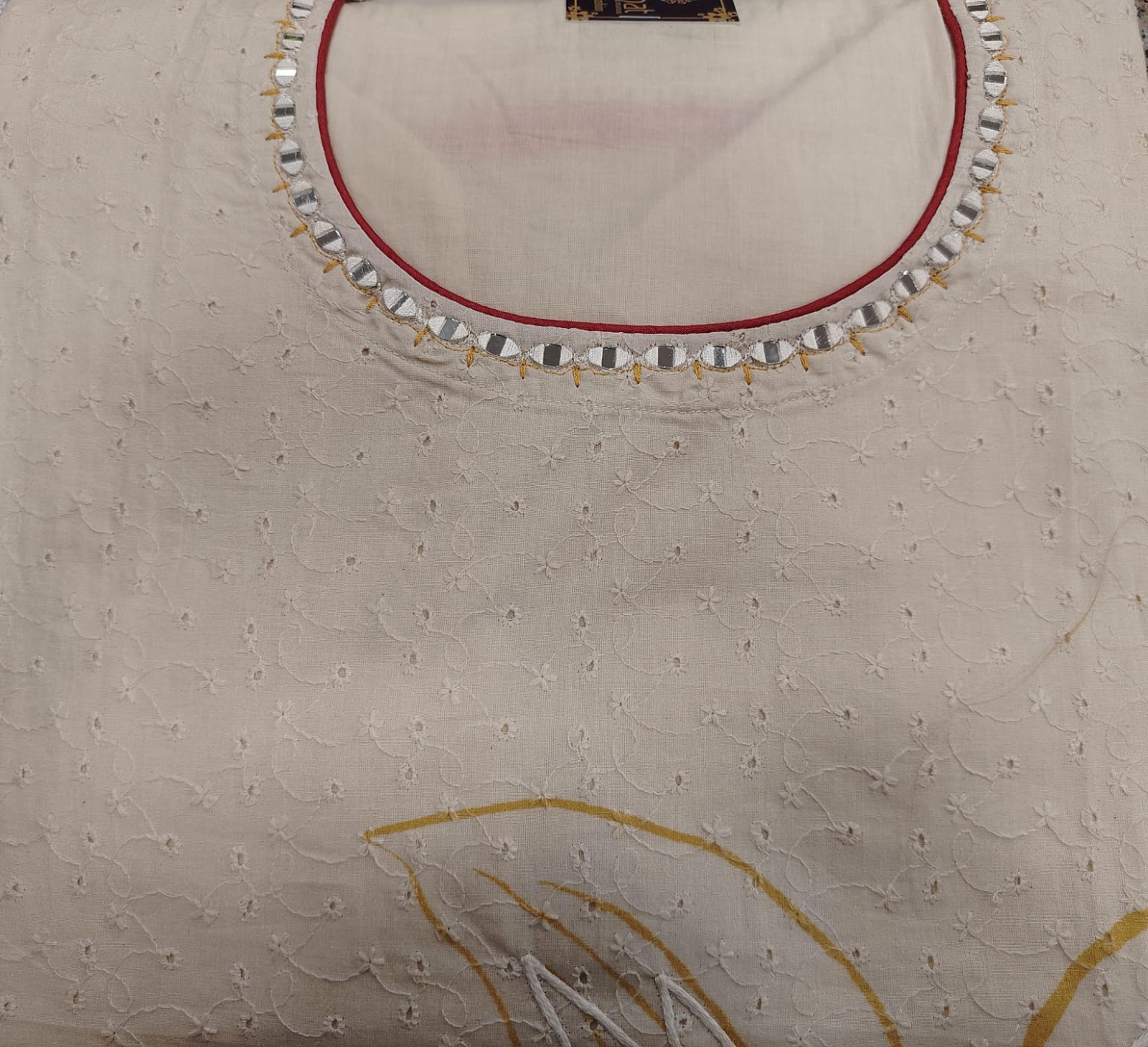 pure digital print cotton chickenkari suit with thread work pure digital print cotton chickenkari suit with thread work