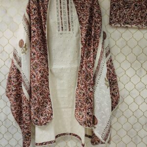 pure cotton chickenkari suit