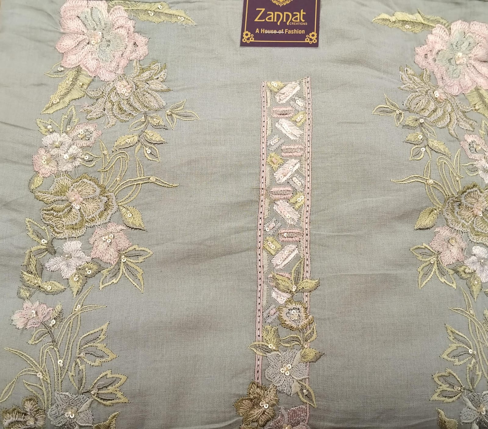 pure lilan suit with thread work highlighted on suit pure lilan suit with thread work highlighted on suit
