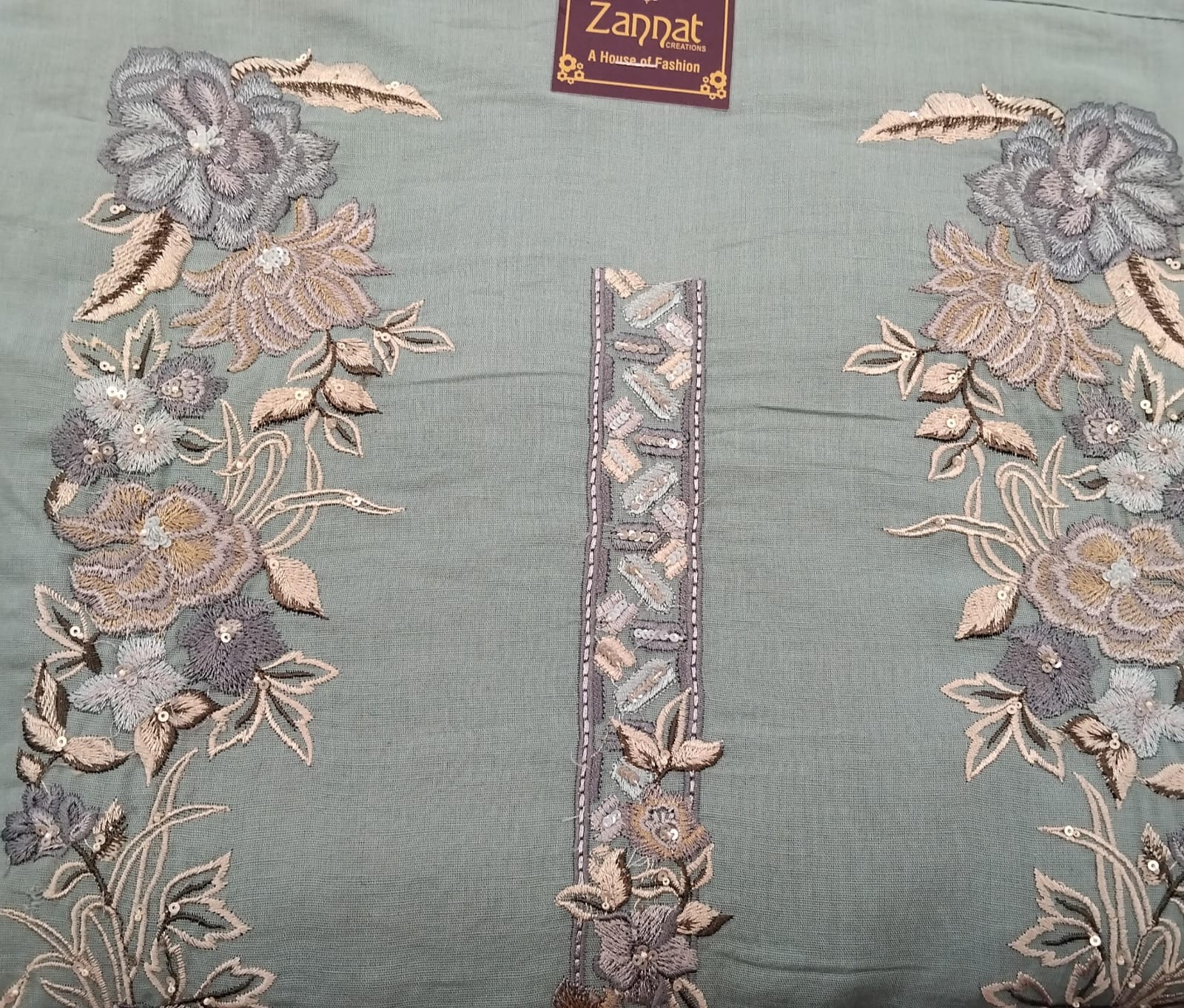 pure lilan suit with thread work highlighted on suit pure lilan suit with thread work highlighted on suit