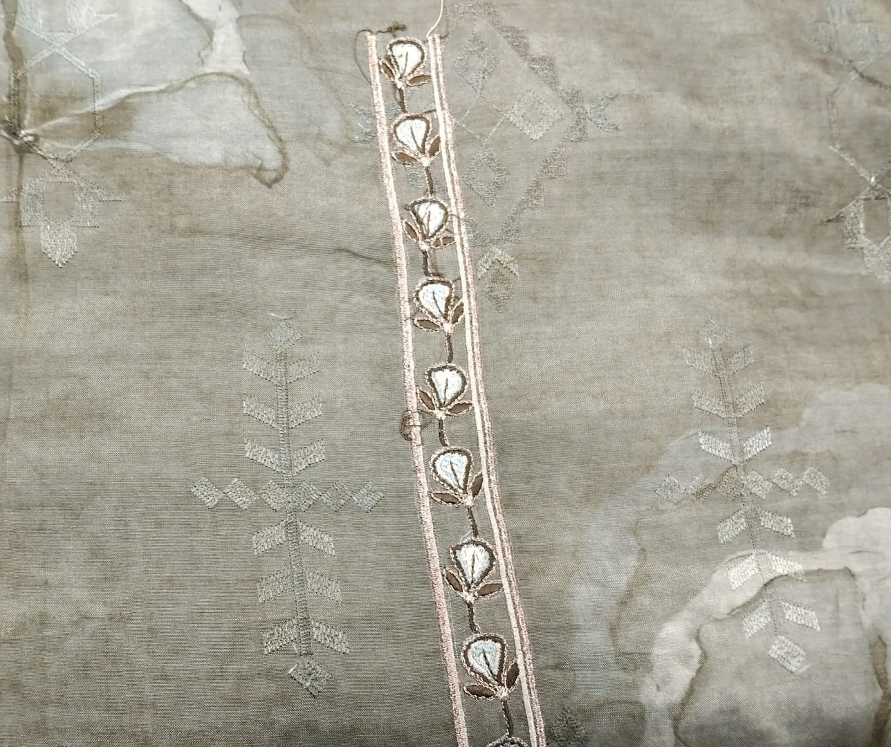 pure muslin with digital print and kurta patti neck pure muslin with digital print and kurta patti neck
