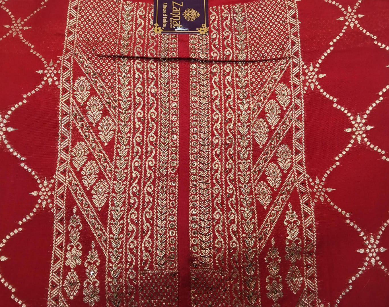 jaipuri silk with zari highlighting and cut dana with sequence work jaipuri silk with zari highlighting and cut dana with sequence work