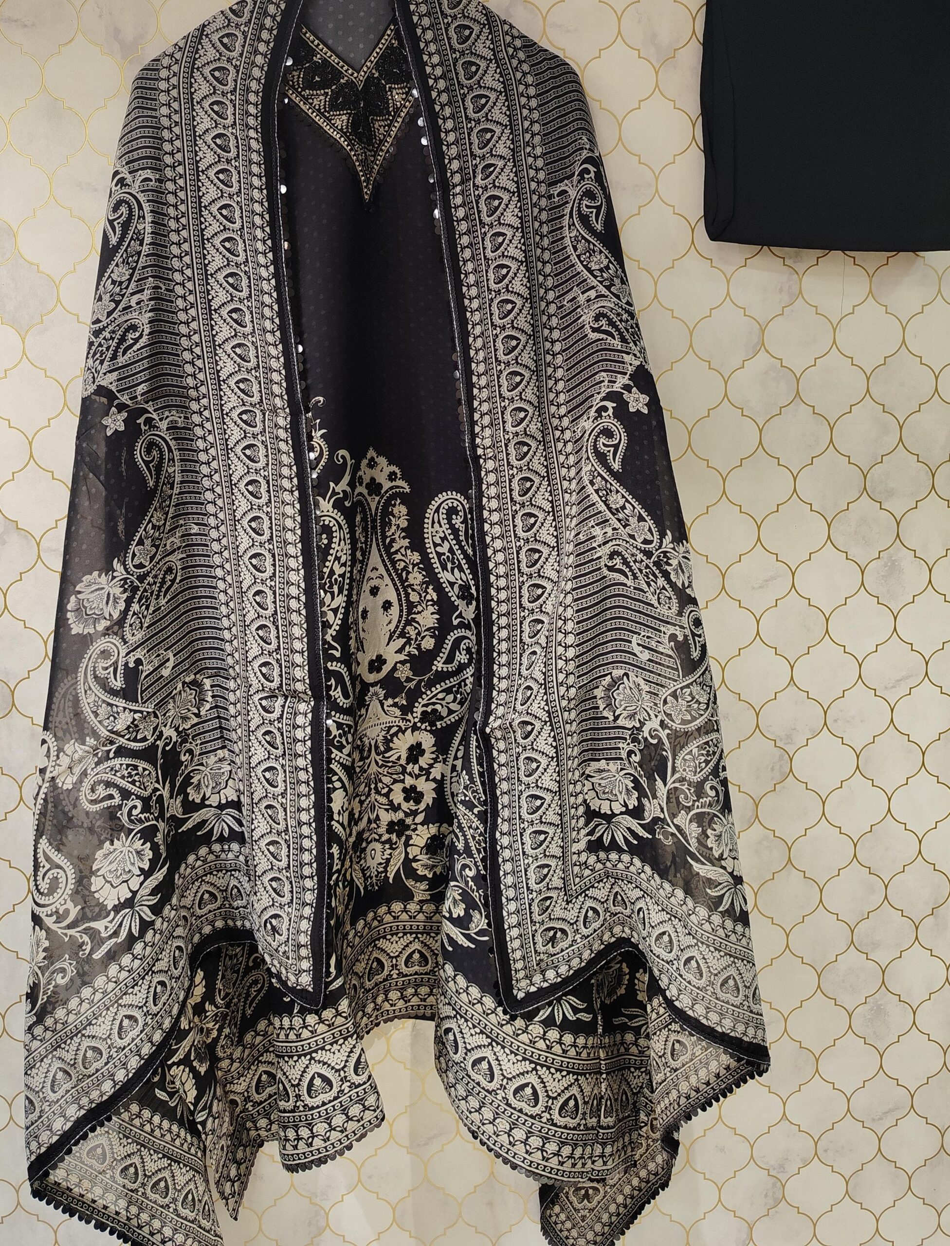 pure cotton silk with polka dots and cut dana with sequence and siroski detailing pure cotton silk with polka dots and cut dana with sequence and siroski detailing