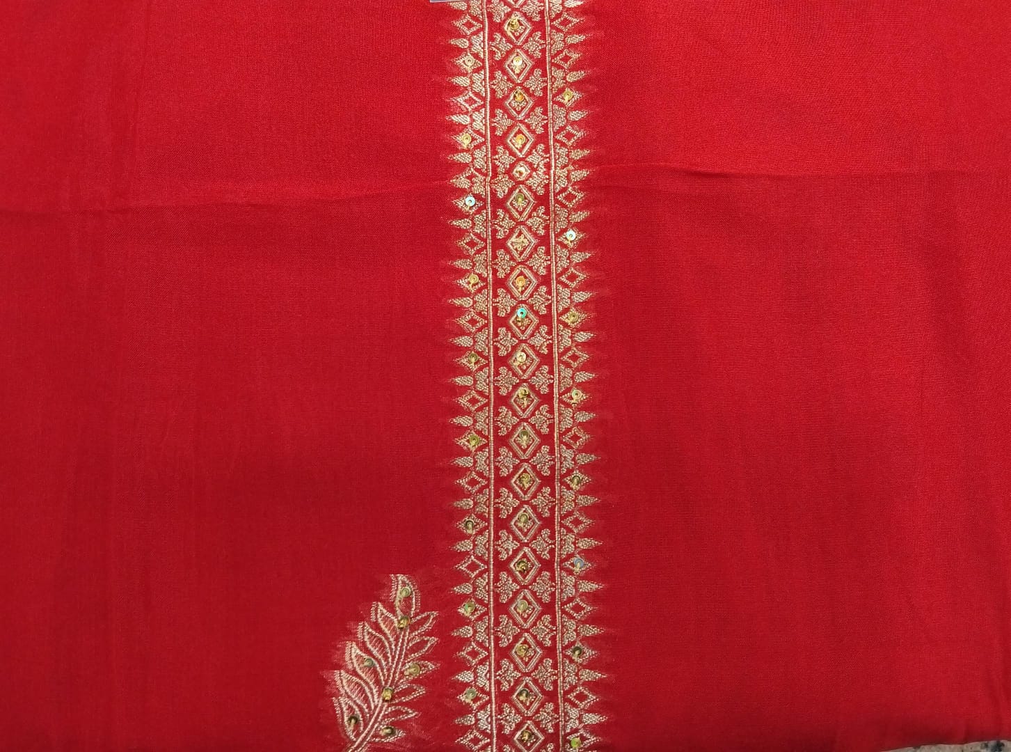 pure tissue silk suit with banarasi printed kurta pati neck pure tissue silk suit with banarasi printed kurta pati neck