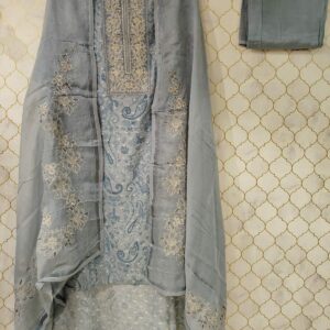 pure printed muslin suit with sequence (2 colors)