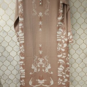 kurti : pure woolen printed with cute buttons on neck