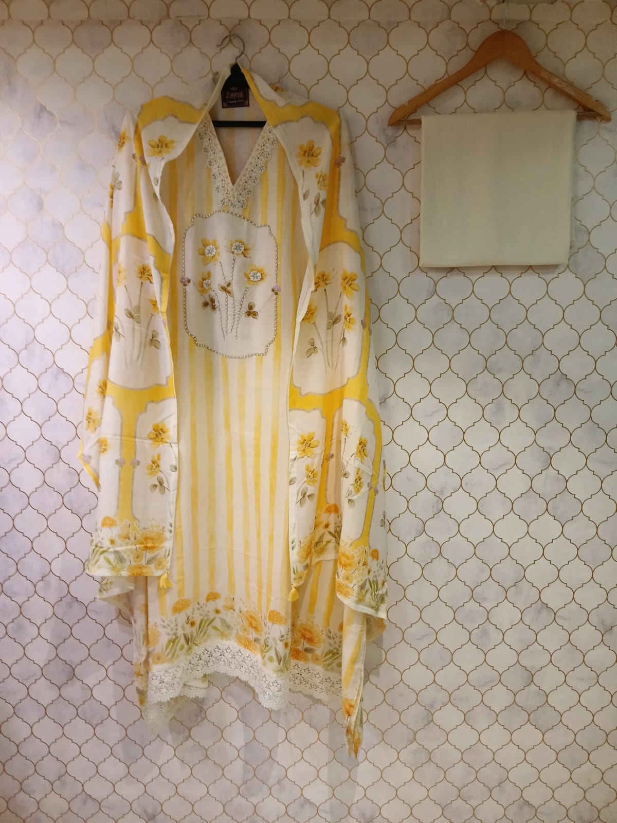 cotton linen shirt with lace work cotton linen shirt with lace work