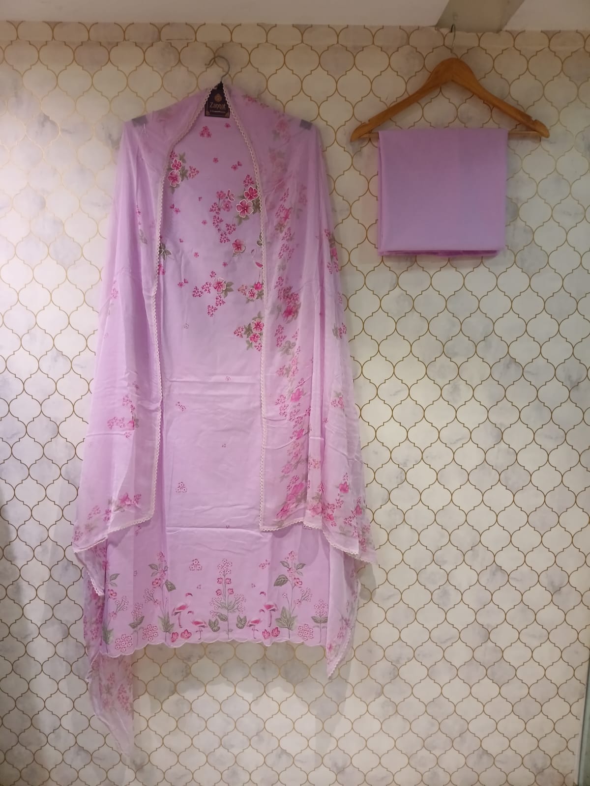 cotton printed unstitched suit