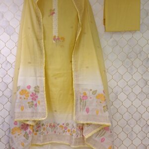 Pure Cotton Lilan with Banarasi touch