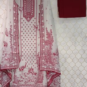 pure cotton lilan with all over kadambari hand work