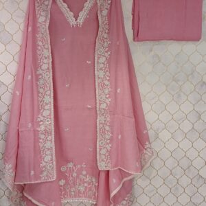 pure colour lilan with thread work