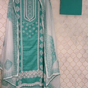 pure cambric cotton with all over block print