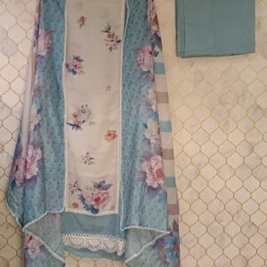Pure Muslin Cotton all Over rose Floral Print