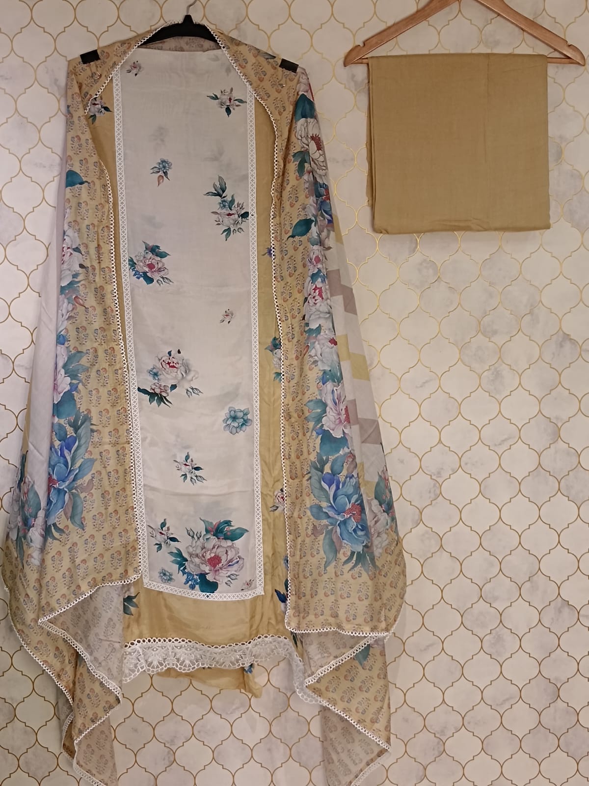 Pure Muslin Cotton all Over rose Floral Print - Image 4