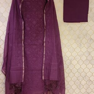 pure maheshwari cotton with all over chikankari work