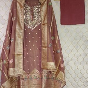 pure organza tissue with heavy banarasi design