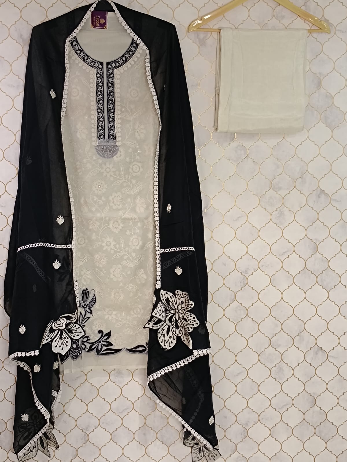 pure georgette tissue with chikankari work pure georgette tissue with chikankari work