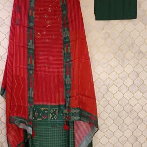 pure cotton silk all over ikkat printed