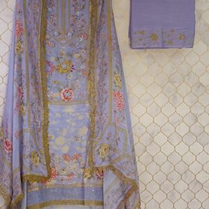 pure cotton muslin with flower printed