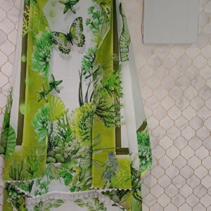 pure cotton with all over digital print lace given on gehra