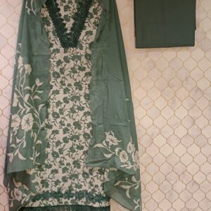 u1046 pure cotton printed lace detailing on neckline also lace given on hemline