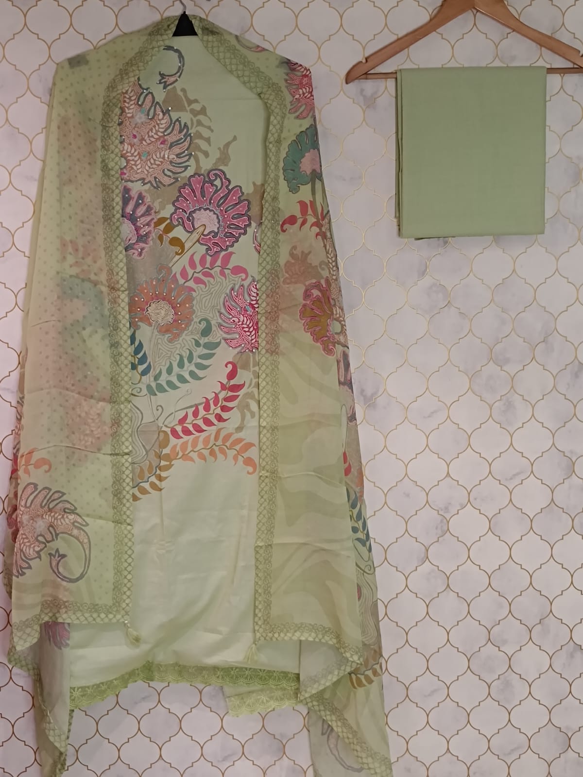 u1048 pure glass cotton with digital printed all over sequence on neckline given on hemline u1048 pure glass cotton with digital printed all over sequence on neckline given on hemline