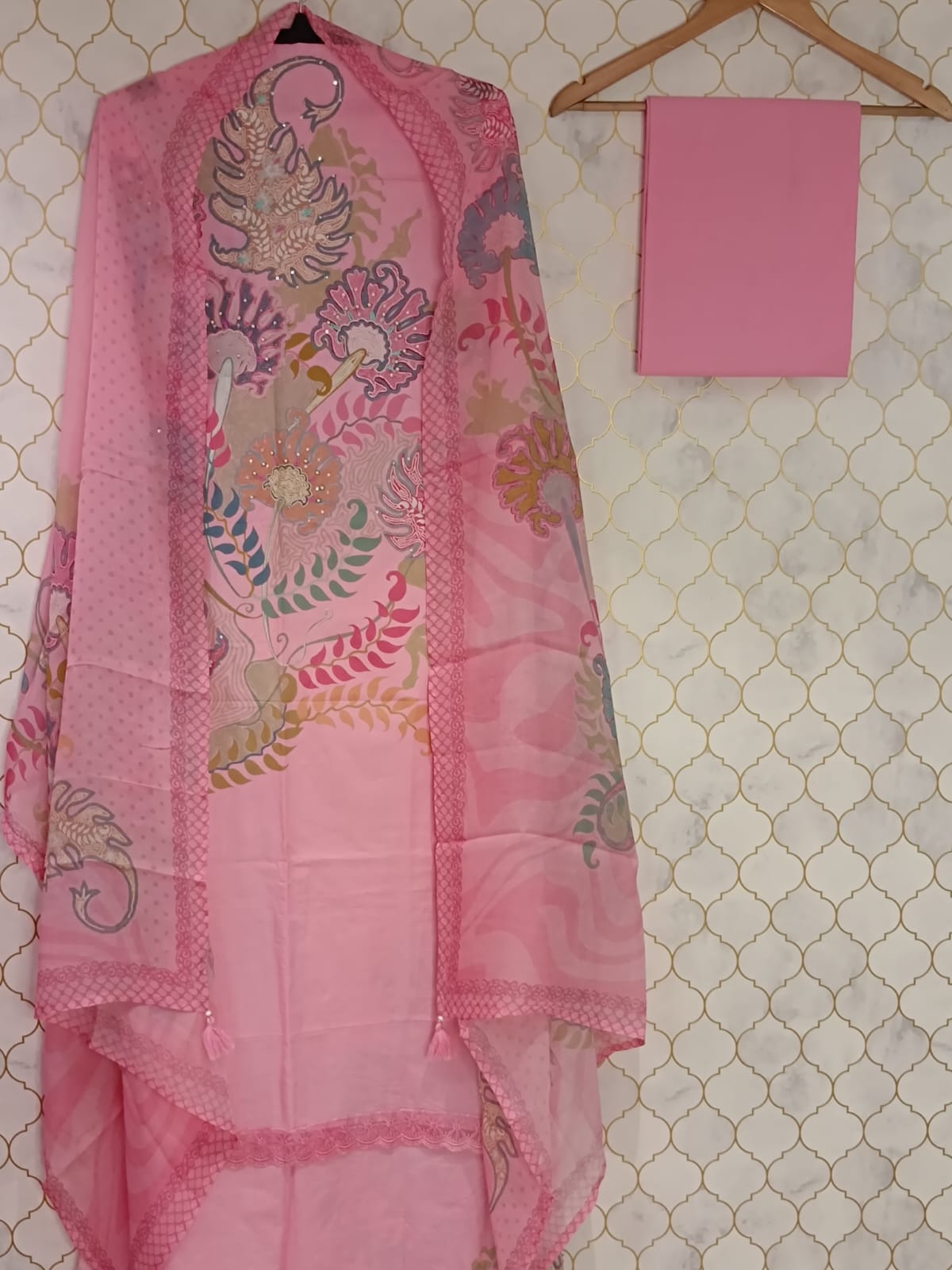 u1048 pure glass cotton with digital printed all over sequence on neckline given on hemline u1048 pure glass cotton with digital printed all over sequence on neckline given on hemline