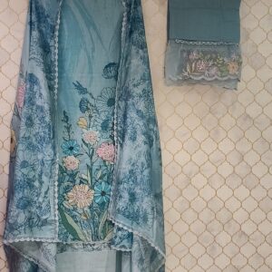 u1057 pure cotton mul mul with digital printed lace given on hemline
