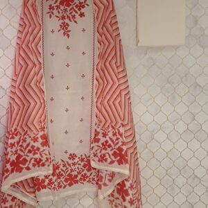 u1063 pure cotton mul mul patch work with cutdana highlighting on neckline and hemline