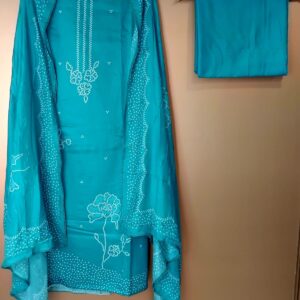 pure glace cotton with jaipuri print sequence detailing
