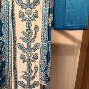 u1138 pure cotton muslin printed cutdana pearls detailing in front lace given on hemline